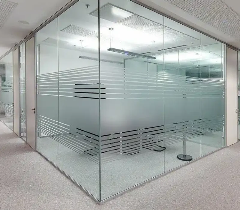 Commercial Frosted Window Tint on an office space